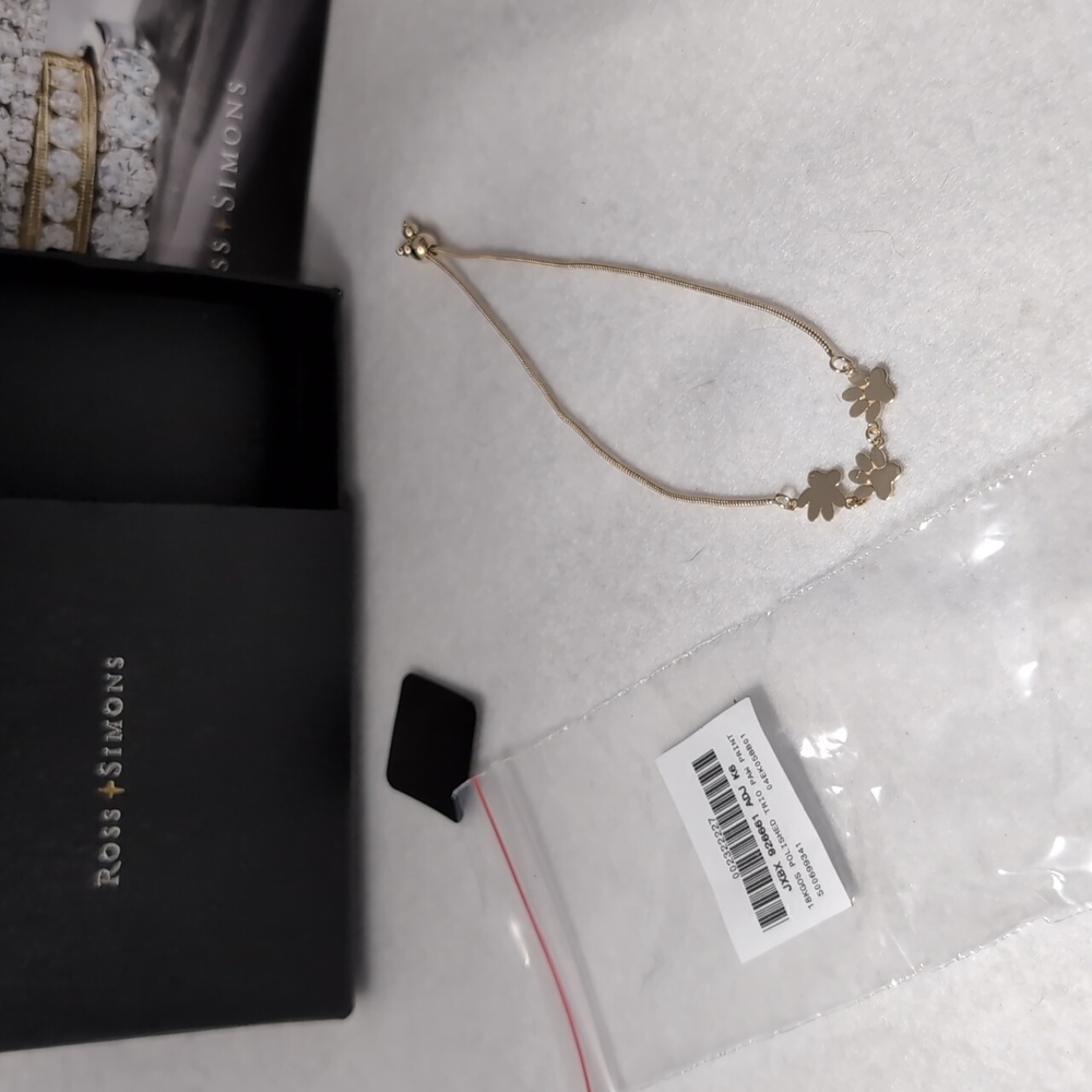 Ross Simons 18k gold bolo paw print bracelet